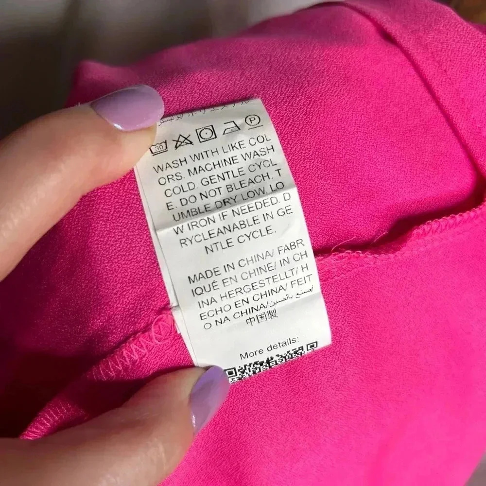 Women’s‎ Large Ruffle sleeve top- Pink Barbiecore - Picture 7 of 8